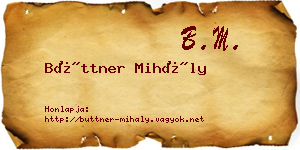Büttner Mihály névjegykártya