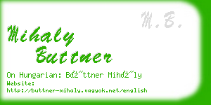 mihaly buttner business card