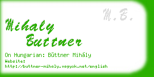 mihaly buttner business card